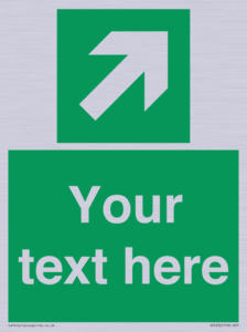 Custom Arrow Top Right Sign